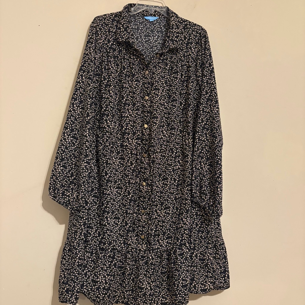 DRAPER JAMES RSVP Button-Front Knot-Waist Dress Size 1X - Picture 5 of 16